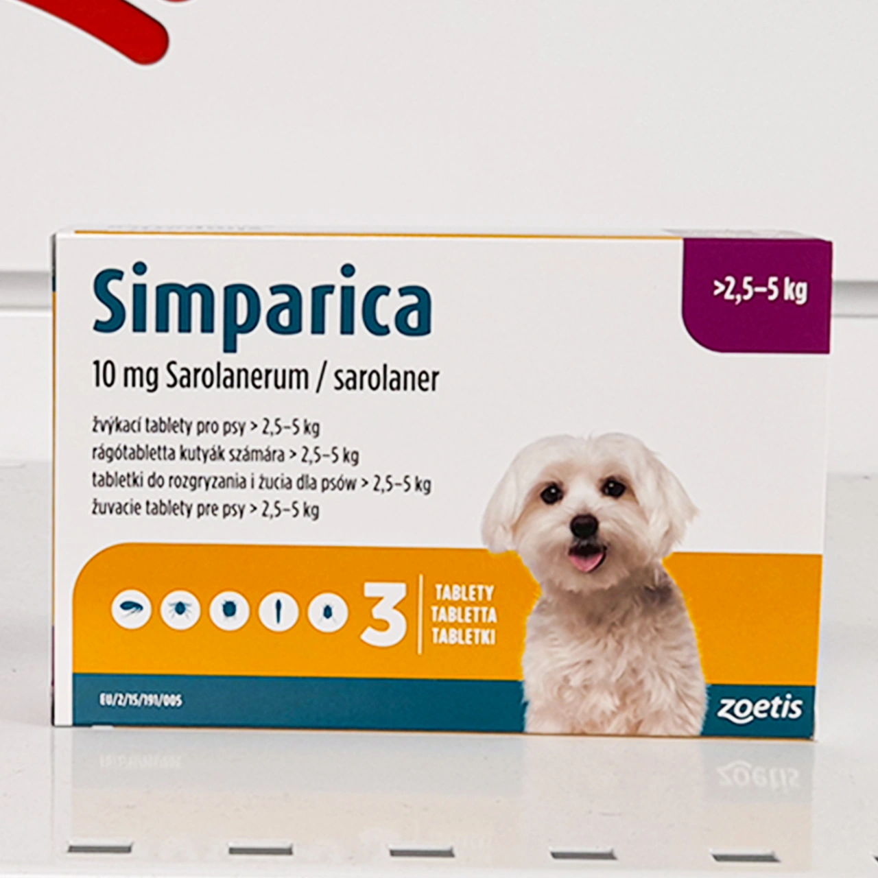 Tabletki Simparica dla małych psów 2.5-5kg