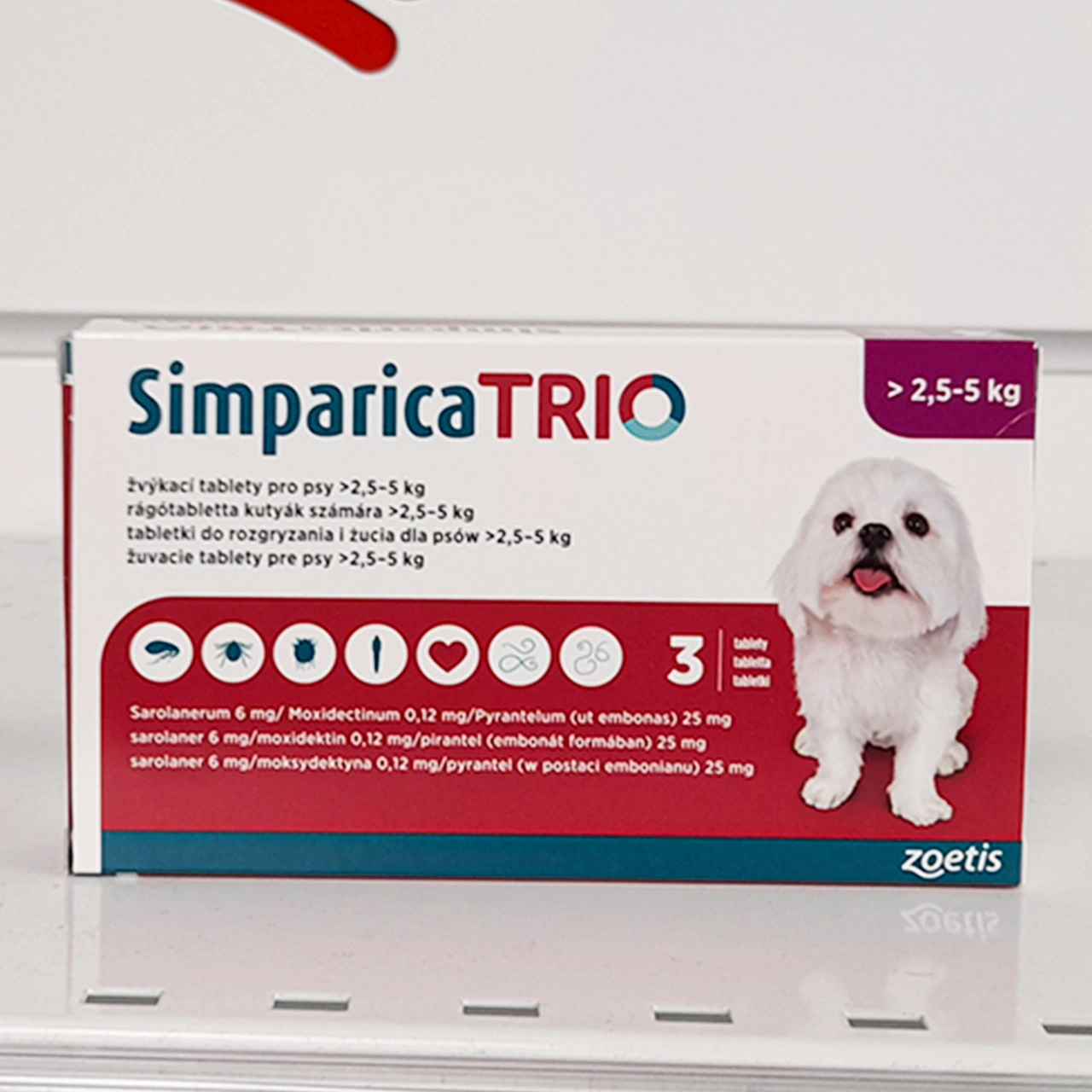 Simparica Trio dla małego psa 2.5-5kg